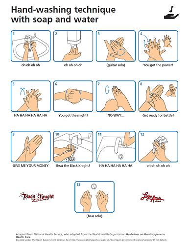 black knight hand washing instructions