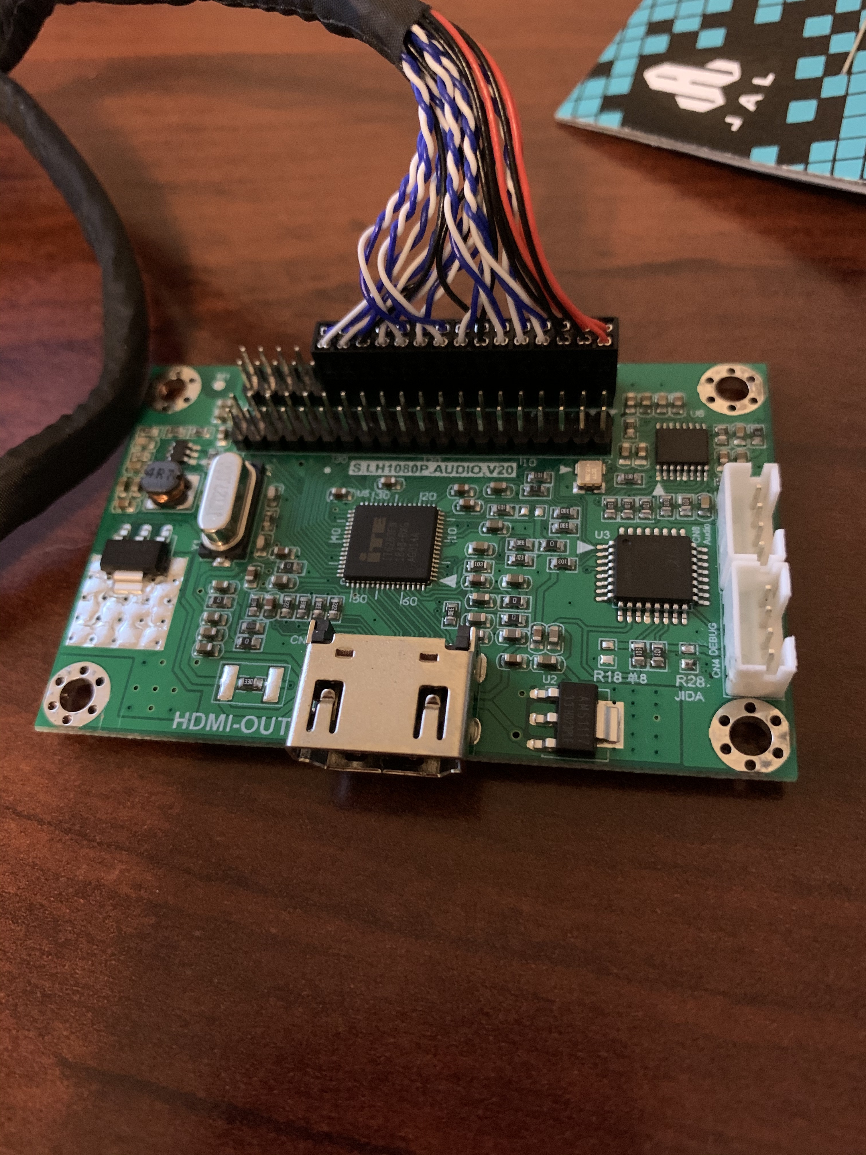 LVDS Signal Extend Splitter(1 to 2 ) Board Adapter with 30Pin Extension  Cable